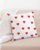 Red Hearts Throw Pillow Case 20"x20"-2