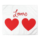 Valentine's Big Red Hearts Lovers Microfiber Duvet Cover-4