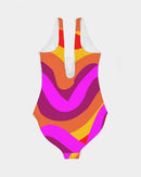 Bright Swirl Ladies One-Piece Swimsuit-6