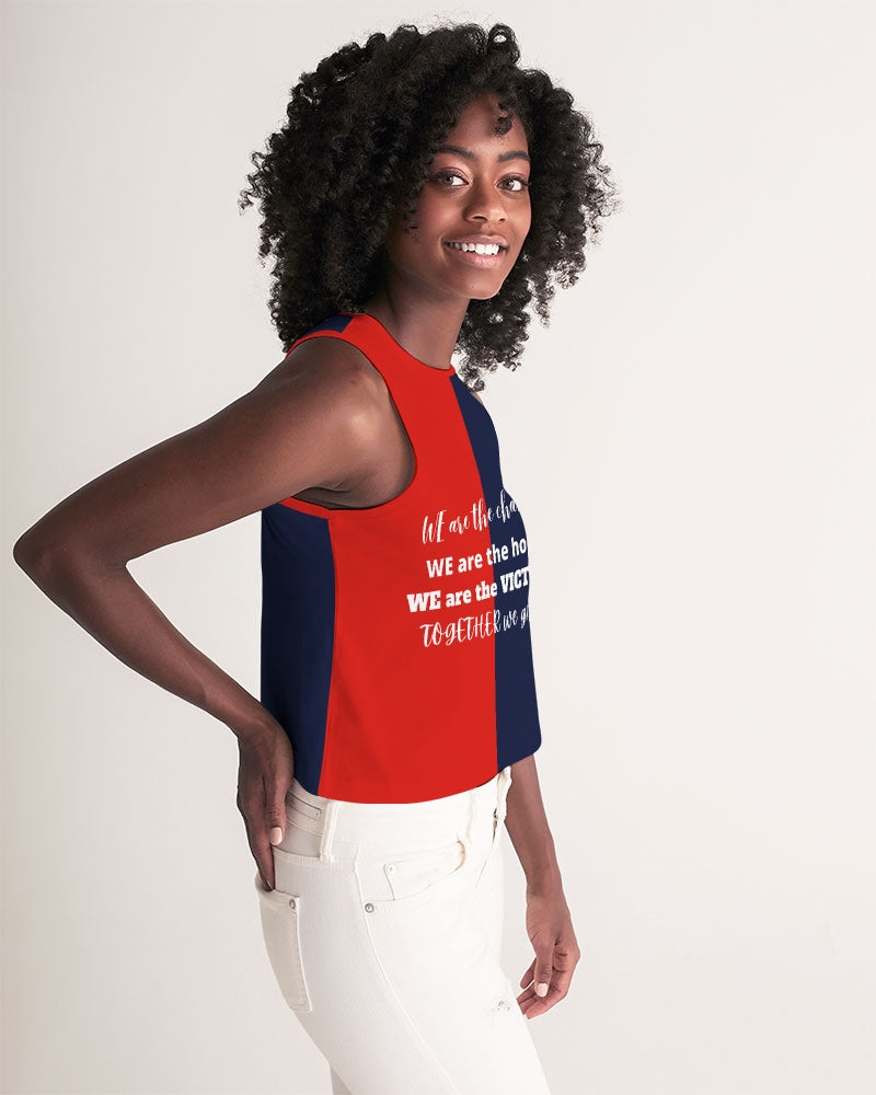 Unity and Freedom Ladies Cropped Tank