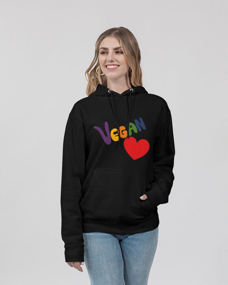 Vegan Heart Ladies Hoodie