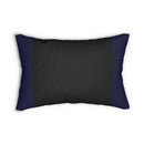 Cavalier Black and Blue Spun Polyester Lumbar Pillow-1