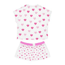 Pink Hearts Ladies Short Pajama Set-9