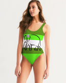 Eat Like A Giant Ladies One-Piece Swimsuit-1