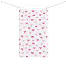 Pink Hearts Hand Towel-2