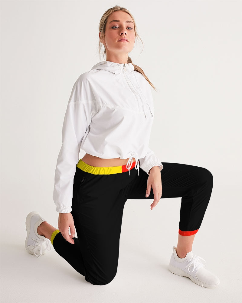 Don't Forget To Stretch Ladies Red/Yellow/Black Track Pants - 0