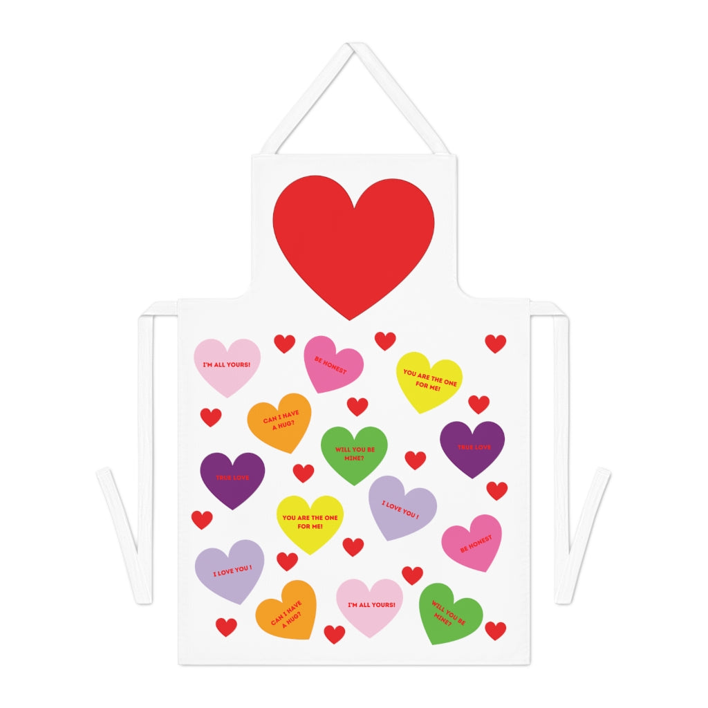 Valentine's Sweet Tart Hearts Adult Apron