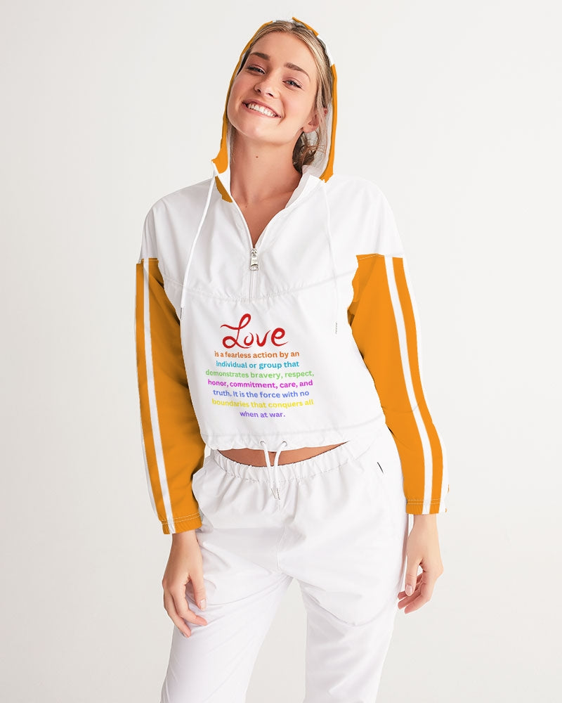 LOVE IS Ladies Cropped Windbreaker