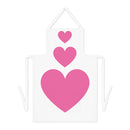 Pink Hearts White Adult Apron-2