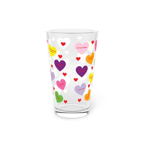 Valentine's Sweet Tart Hearts Pint Glass, 16oz