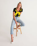 Bumble Bee Ladies V-Neck Tee-6