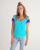 Rainbowbrite Ladies V-Neck Tee-1