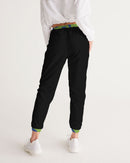 Love Is The Greatest Religion Ladies Black Track Pants-1