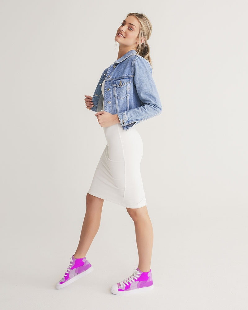 Pink Fusion Ladies Hightop Canvas Shoe