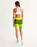 Lemon Lime Ladies Mid-Rise Bike Shorts-4