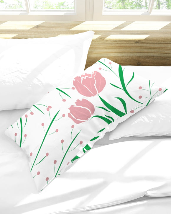 Peach Tulip Vine King Pillow Case