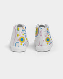 Cutey Pastel Smile Girls Hightop Canvas Shoes-2