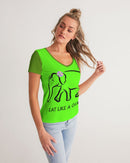 Eat Like A Giant Ladies V-Neck Tee-4