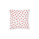 Valentine's Red Hearts 12x12 Square Pillow - White Back-3