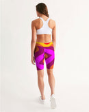 Bright Swirl Ladies Mid-Rise Bike Shorts-4