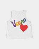Vegan Heart Ladies Cropped Tank-7