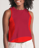 Berry Cherry Ladies Cropped Tank-1