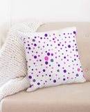 Pink and Purple Dot World 20x20 Throw Pillow Case-2