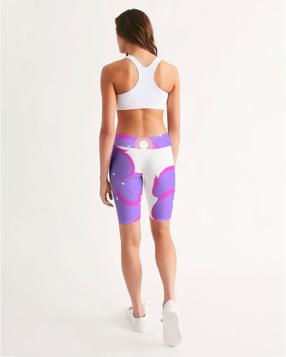 Passion Flower Ladies Mid-Rise Bike Shorts