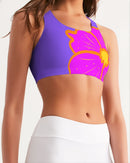 Cali Flower Ladies Seamless Sports Bra-4