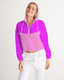 Pink Pink Ladies Cropped Windbreaker-7