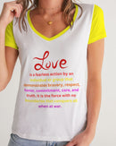 LOVE IS Ladies V-Neck Tee-1