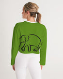 Eat Like A Giant Ladies Cropped Sweatshirt-5