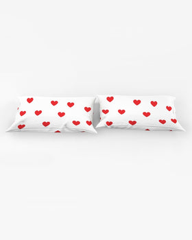 Valentine's Red Hearts King Pillow Case - 0