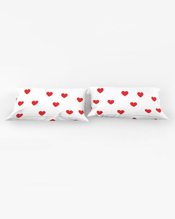 Valentine's Red Hearts King Pillow Case - 0