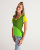 Lemon Lime Ladies V-Neck Tee-4
