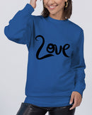 JUST LOVE Ladies Crewneck Sweatshirt-1