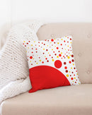 Red and Yellow dot world 18x18 Throw Pillow Case-1