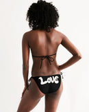 Love Is The Greatest Religion Ladies Triangle String Bikini-2