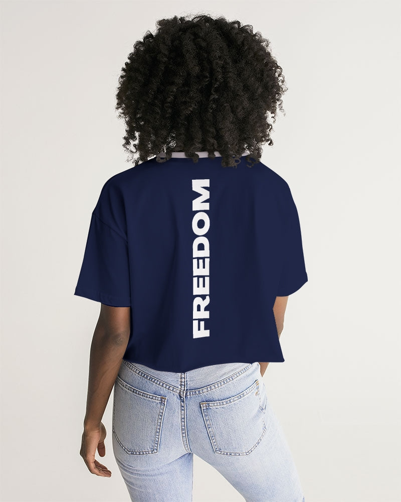 Unity and Freedom Ladies Lounge Cropped Tee