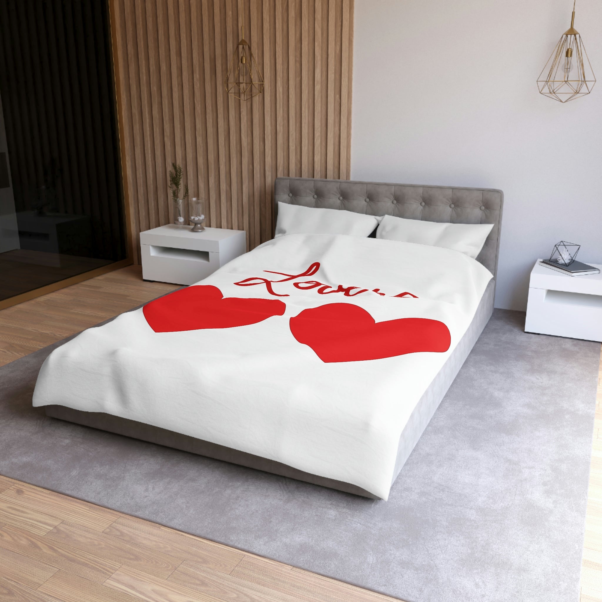 Lovers Hearts (Twin/XL Twin) Microfiber Duvet