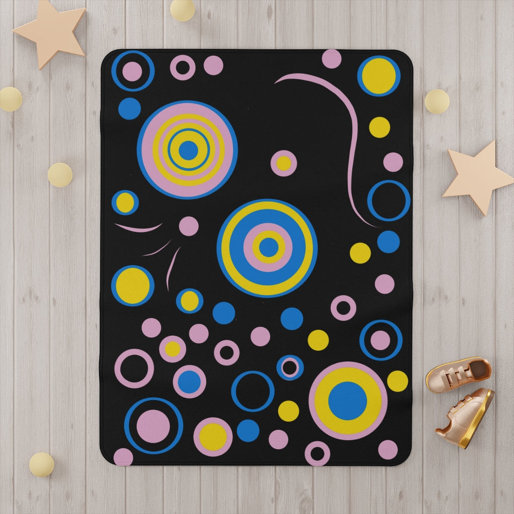 Cutey Pastel Black (Toddler) Kids Blanket