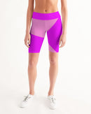 Pink Pink Ladies Mid-Rise Bike Shorts-1