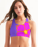 Cali Flower Ladies Seamless Sports Bra-1
