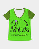 Eat Like A Giant Ladies V-Neck Tee-7