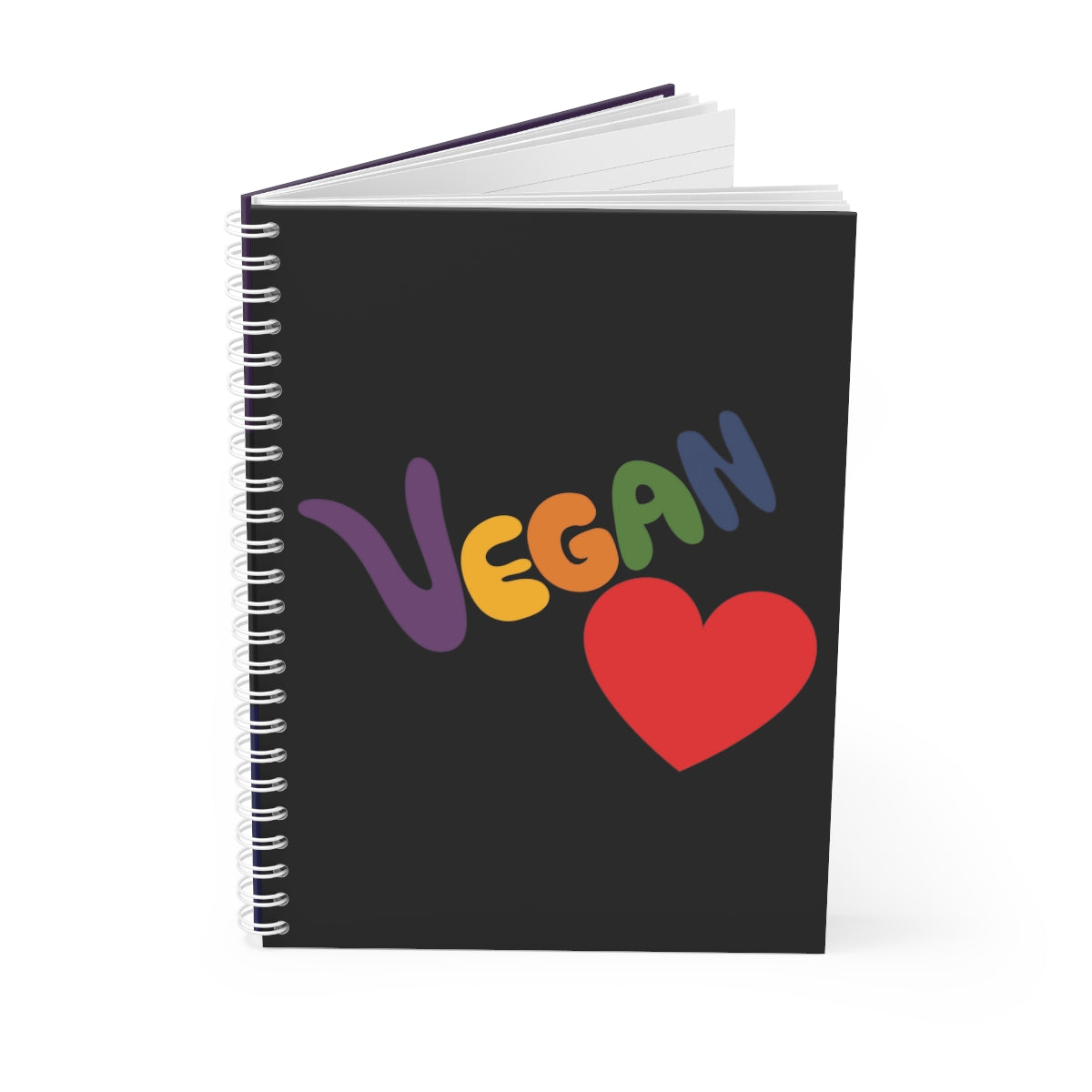 Vegan Heart Spiral Notebook