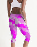 Pink Fusion Ladies Mid-Rise Capri-5