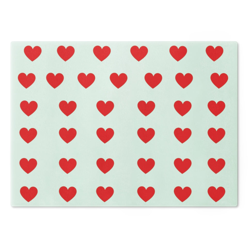 Valentine's Red Hearts Cutting Board