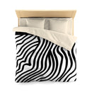 Zebra Print Microfiber Duvet Cover-1