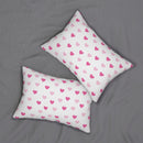 Pink Hearts Spun Polyester Lumbar Pillow-4