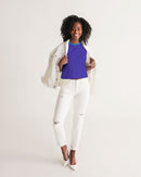 Blue Turqu Ladies Cropped Tank-6